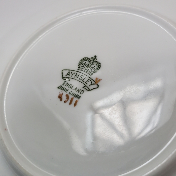 Aynsley Pink & 22k Gold Tea Cup & Saucer Bone China Corset Design Queen … - Picture 12 of 14